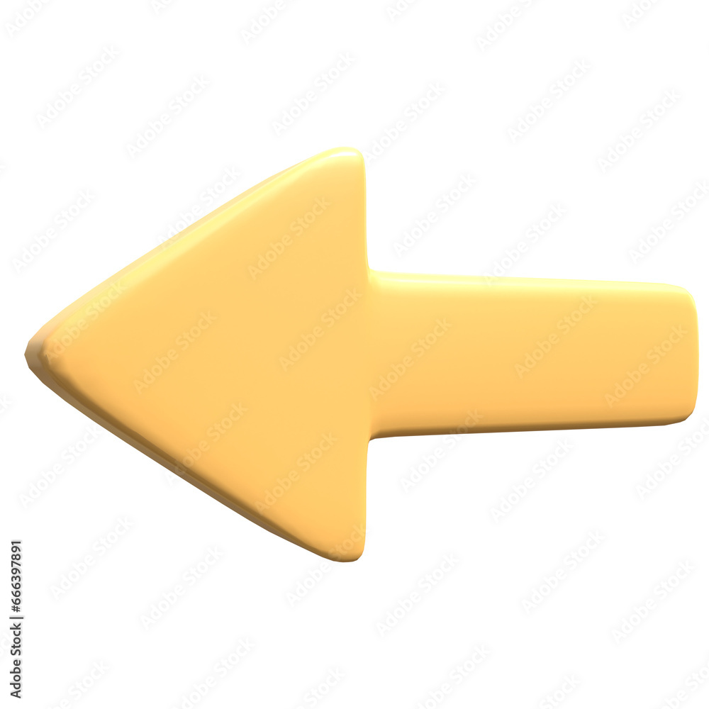 3D Arrow Yellow Icon