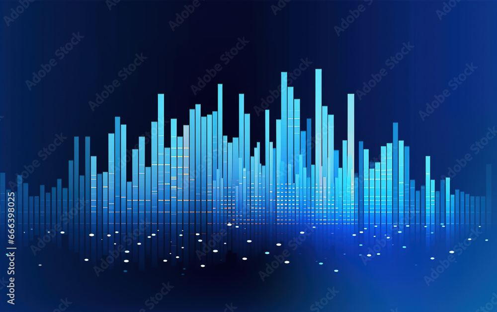 Financial financial bar chart background,created with Generative AI tecnology.