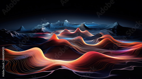 Curve mountain abstract background,created with Generative AI tecnology.