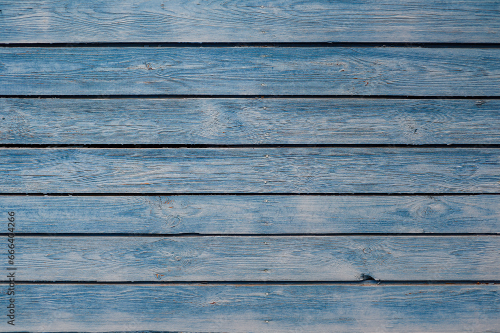 Horizontal background from old blue boards.
