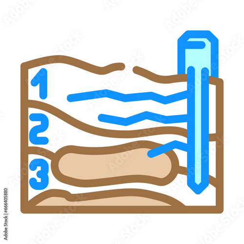 mining site plan color icon vector. mining site plan sign. isolated symbol illustration