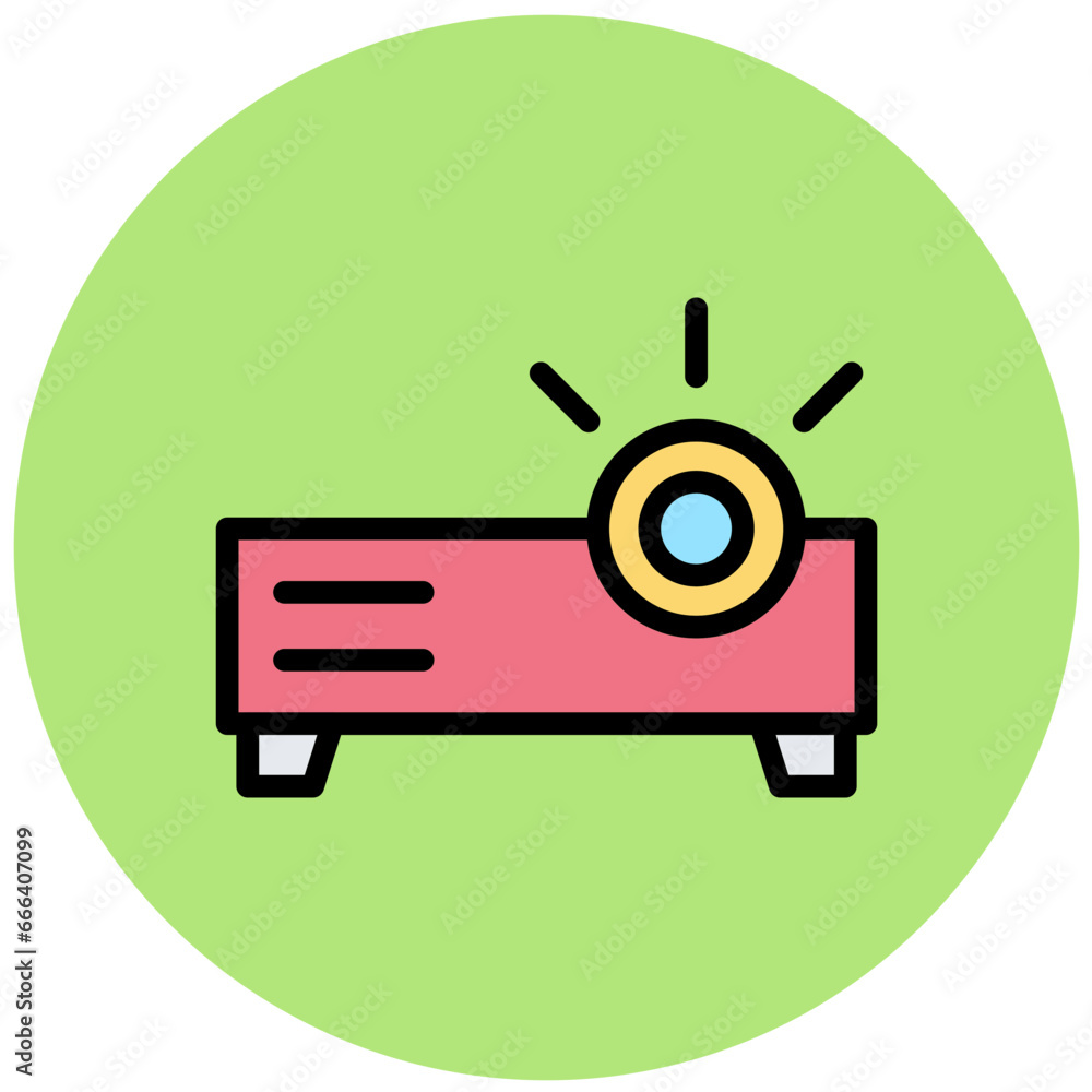 Projector Vector Icon Design Illustration Projector Vector Icon Design Illustration