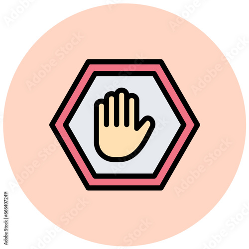 Ad Block Vector Icon Design Illustration