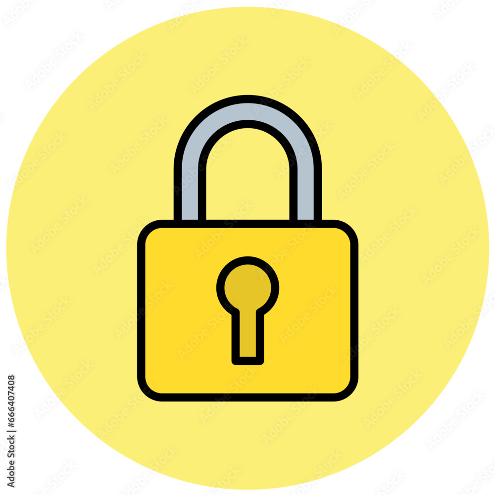 Padlock Vector Icon Design Illustration Padlock Vector Icon Design Illustration