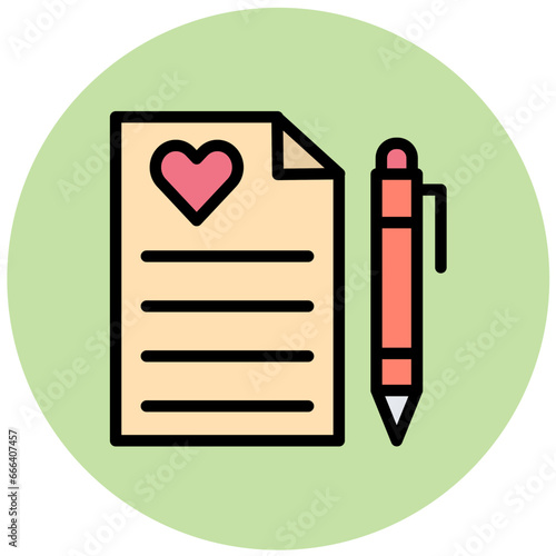 Wedding contract Vector Icon Design Illustration