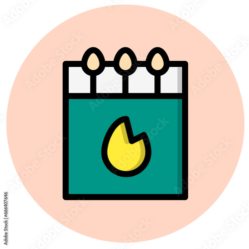 Matchbox Vector Icon Design Illustration