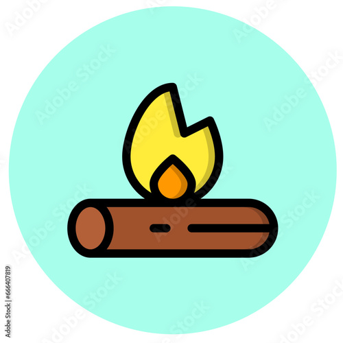 Bonfire Vector Icon Design Illustration