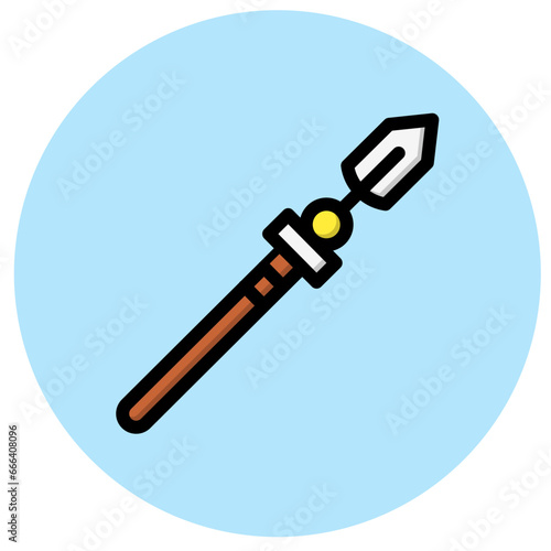 Lance Vector Icon Design Illustration