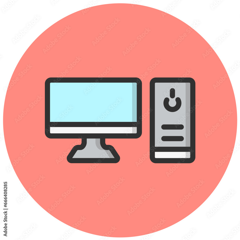 Computer Vector Icon Design Illustration Computer Vector Icon Design Illustration