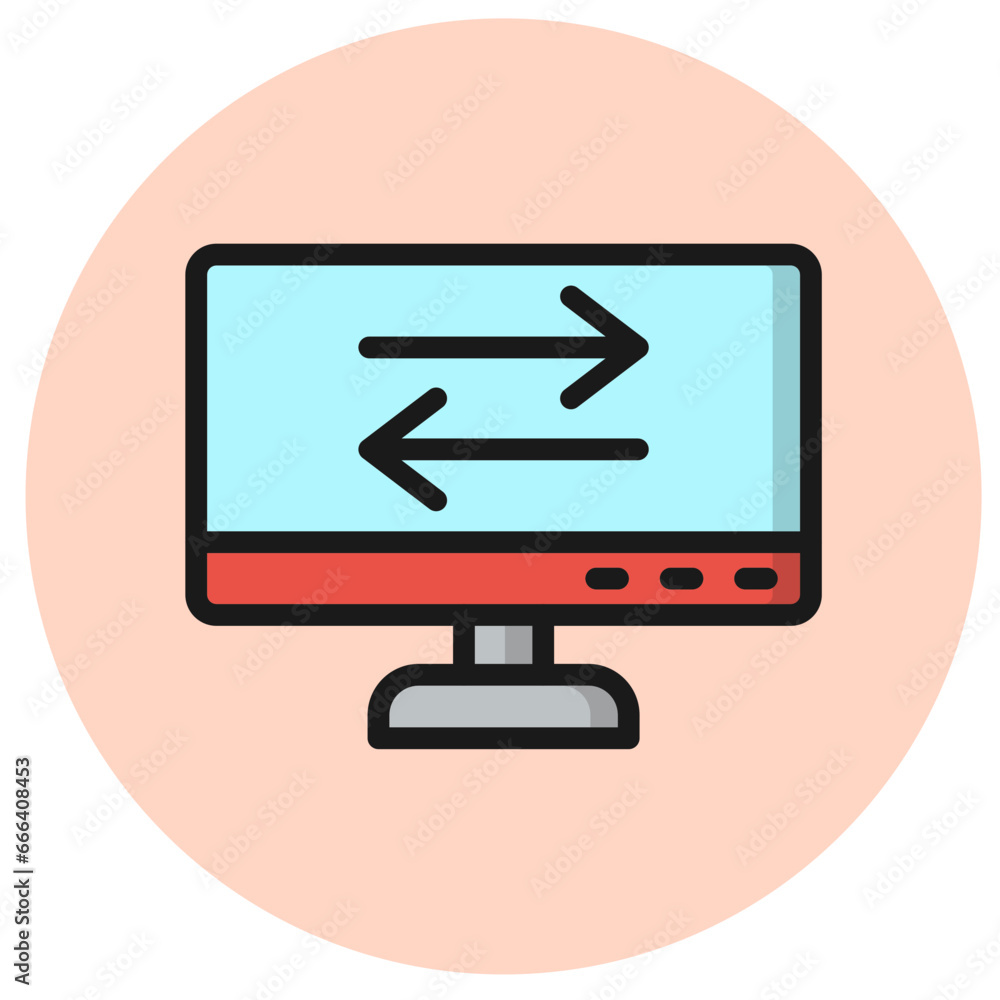 Data Transfer Vector Icon Design Illustration Data Transfer Vector Icon Design Illustration