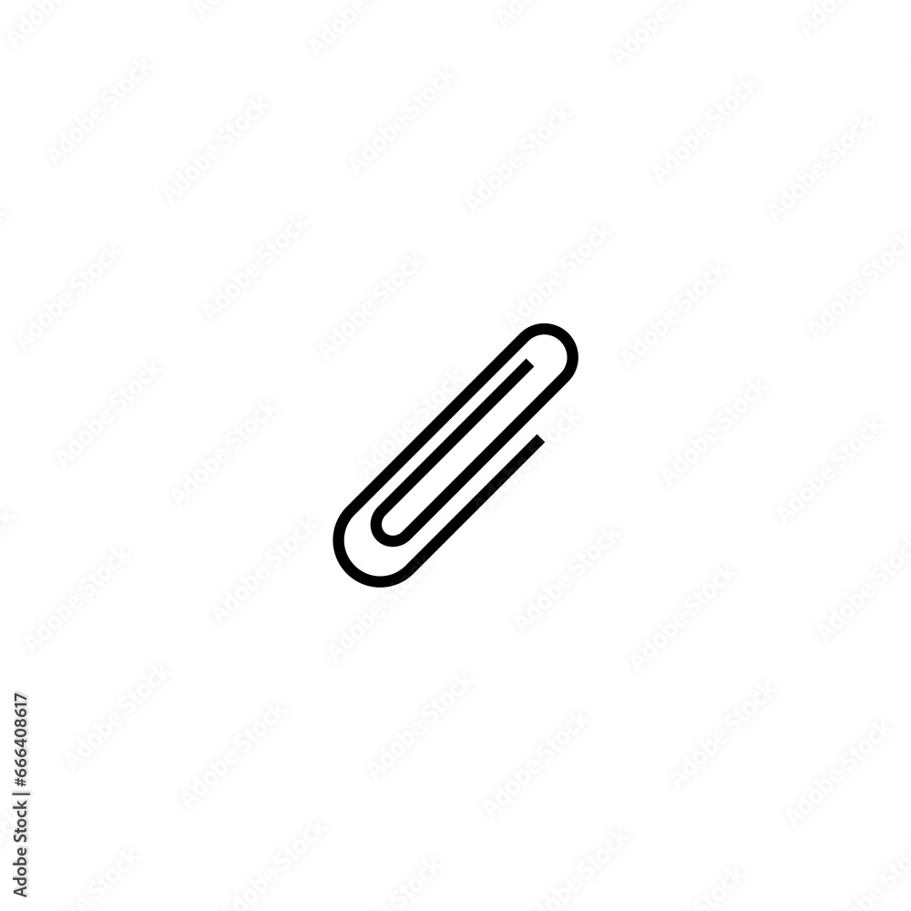 Paperclip icon isolated on white background Paperclip icon isolated on white background