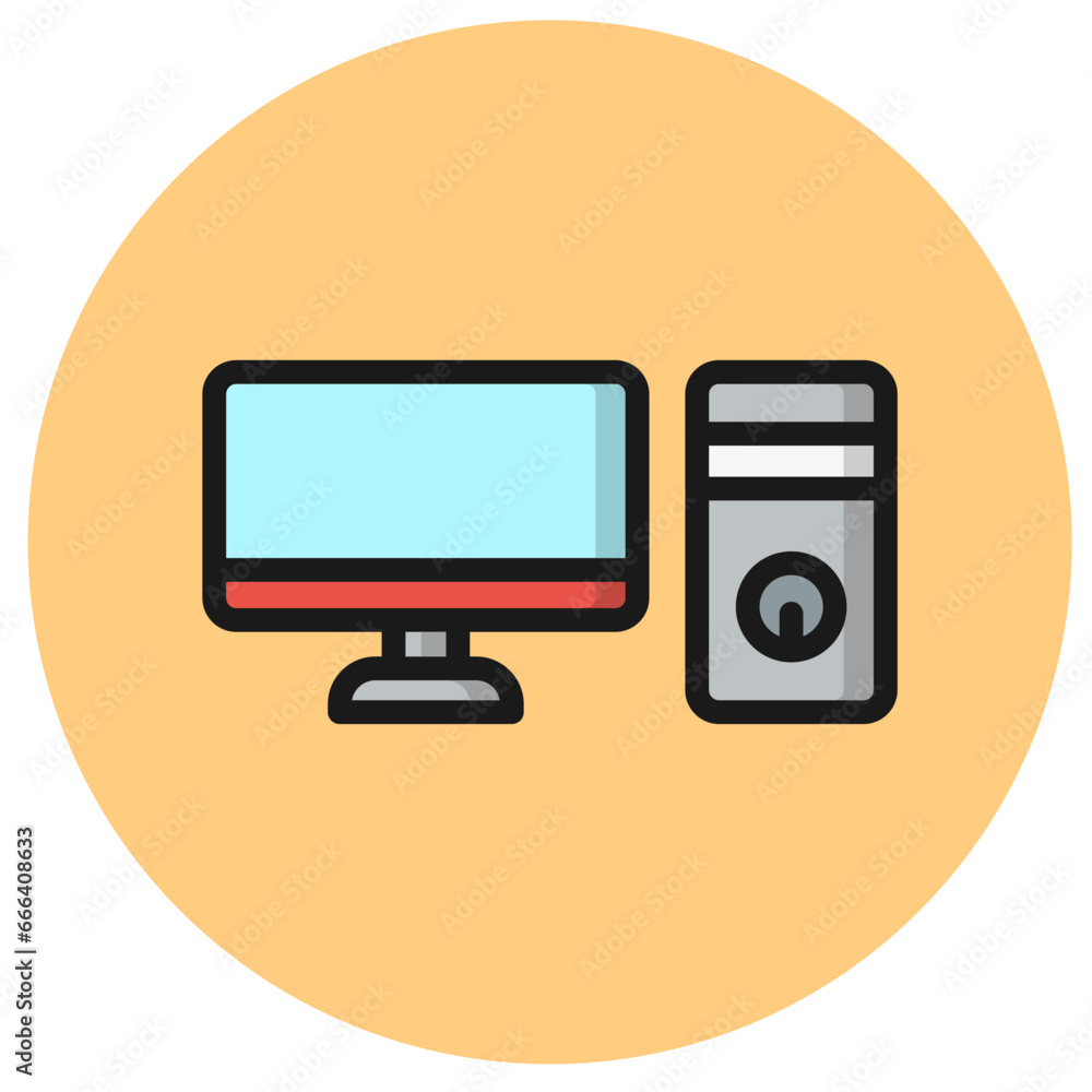 Pc Vector Icon Design Illustration Pc Vector Icon Design Illustration