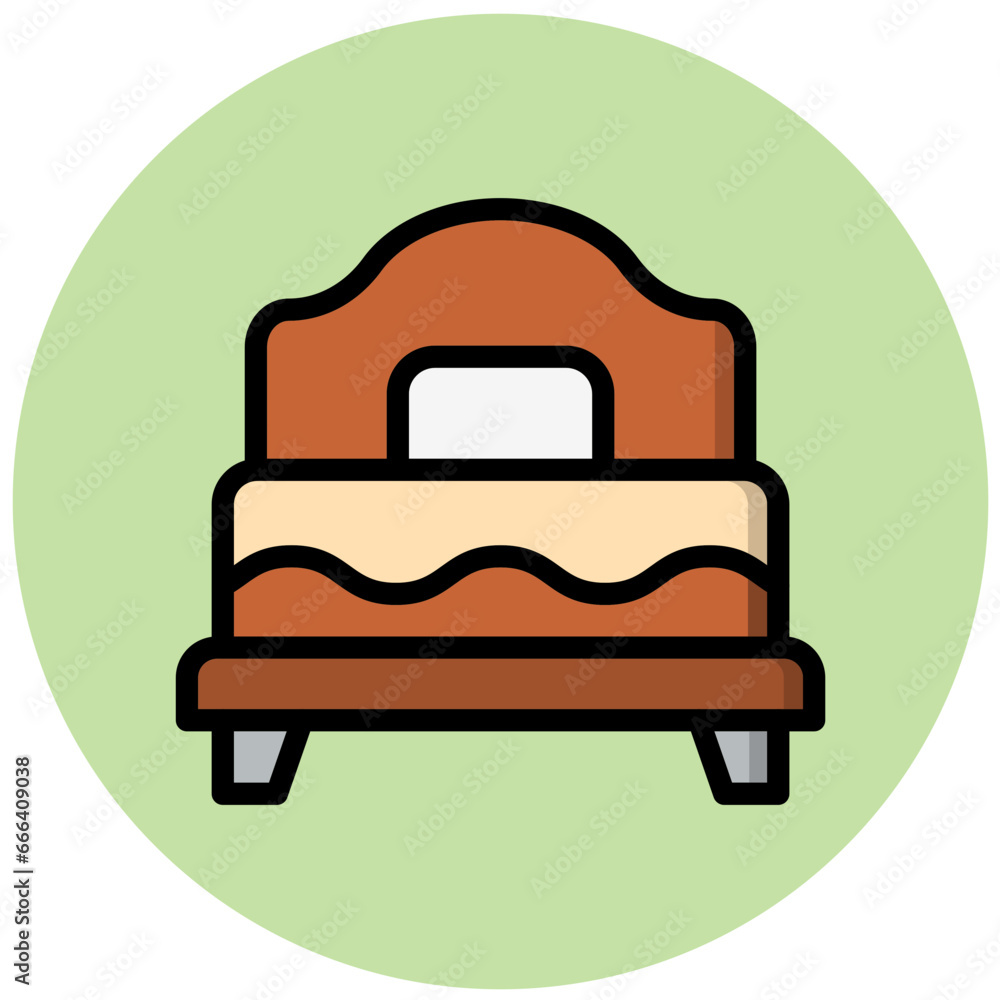 Single Bed Vector Icon Design Illustration Single Bed Vector Icon Design Illustration
