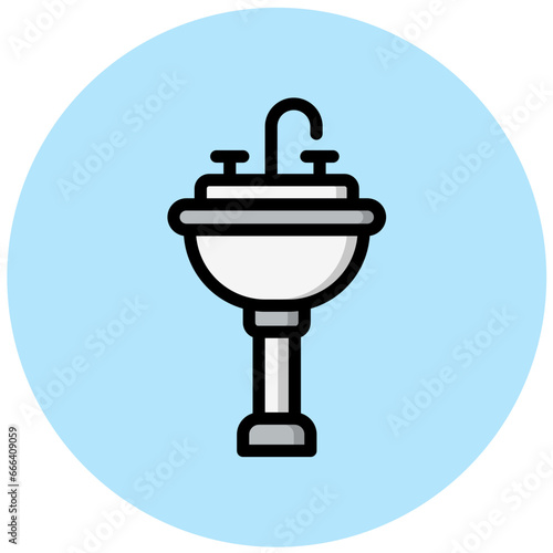 Sink Vector Icon Design Illustration