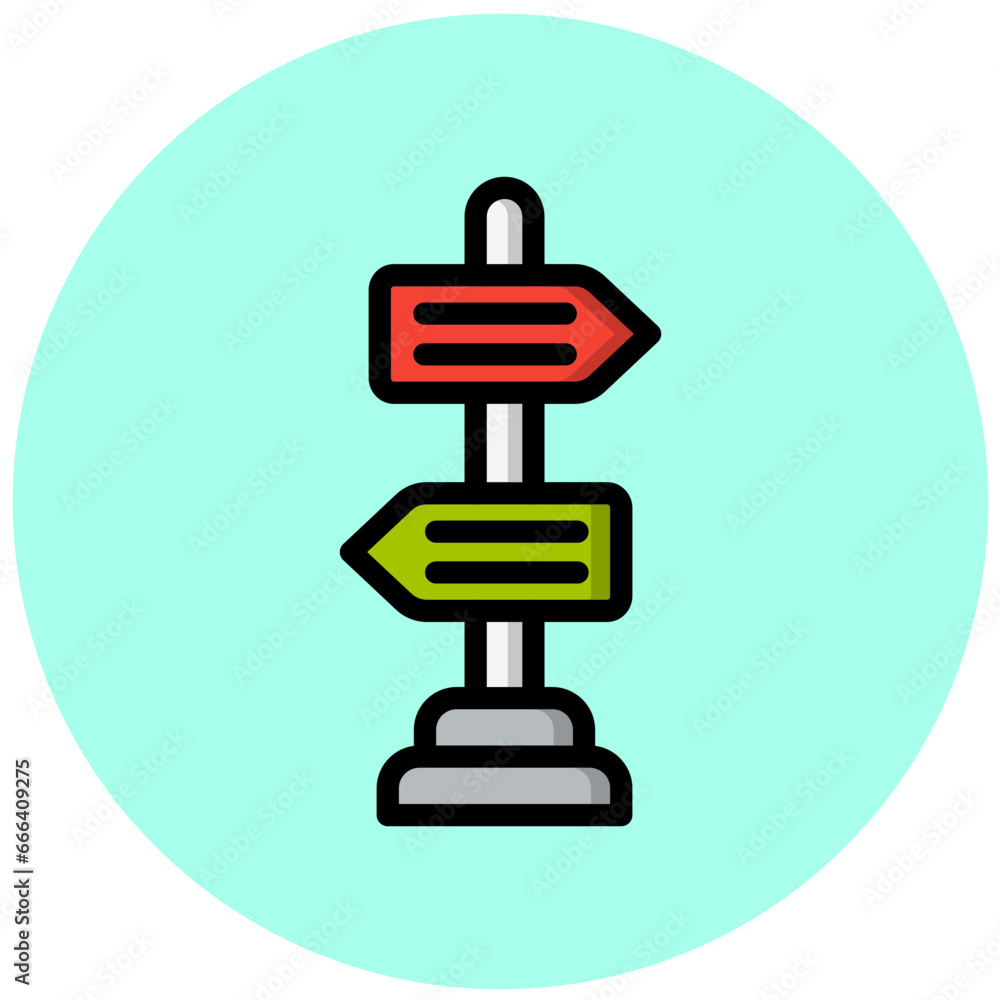 Direction Vector Icon Design Illustration