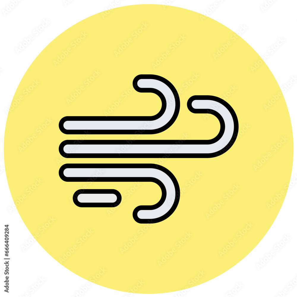 Naklejka premium Wind Vector Icon Design Illustration