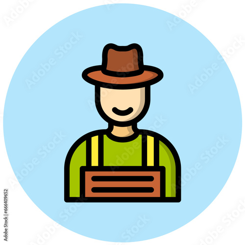Farmer Vector Icon Design Illustration