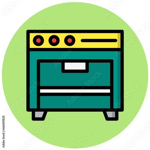 Cooking Stove Vector Icon Design Illustration