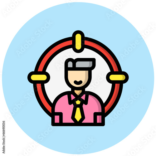 Head Hunting Vector Icon Design Illustration