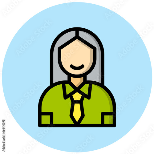 Businesswoman Vector Icon Design Illustration