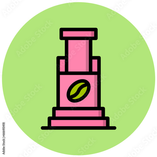 Aeropress Vector Icon Design Illustration