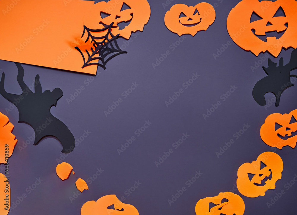 Halloween elements for copy space