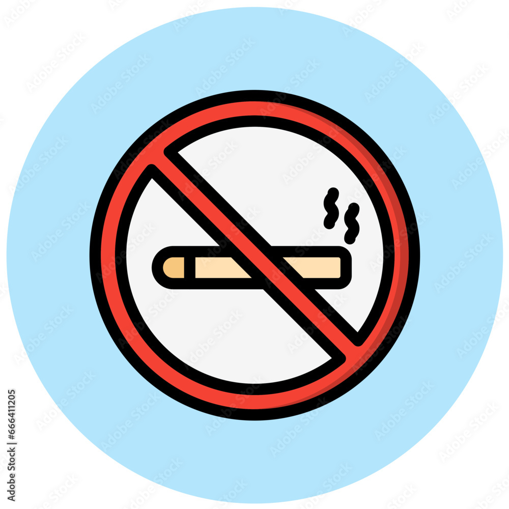 No Smoking Vector Icon Design Illustration No Smoking Vector Icon Design Illustration