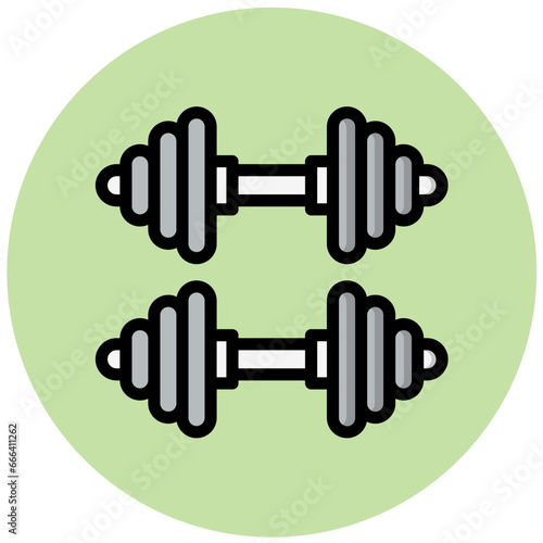 Barbell Vector Icon Design Illustration