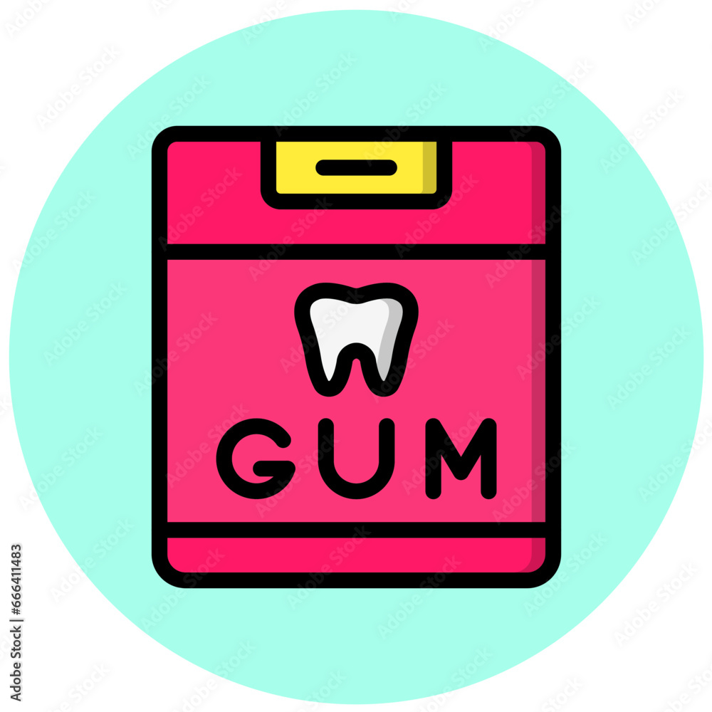 Chewing Gum Vector Icon Design Illustration Chewing Gum Vector Icon Design Illustration
