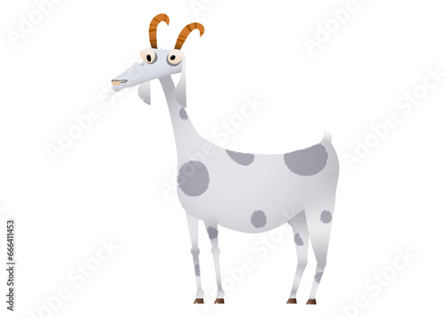 goat character isolated for rigging