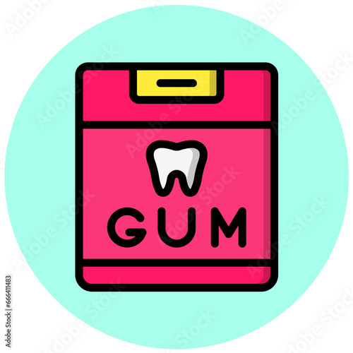 Chewing Gum Vector Icon Design Illustration