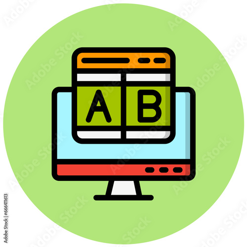 Ab testing Vector Icon Design Illustration