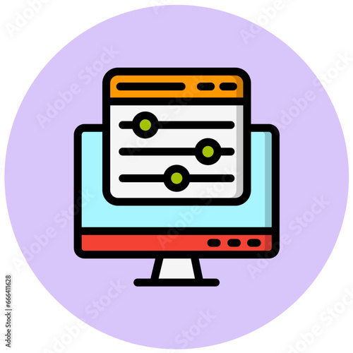 Color control Vector Icon Design Illustration