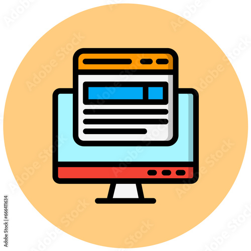 Front end Vector Icon Design Illustration