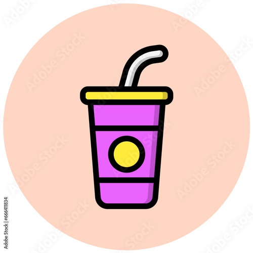 Fruit Juice Vector Icon Design Illustration