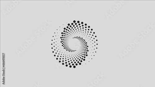 Spiral Flower dot design