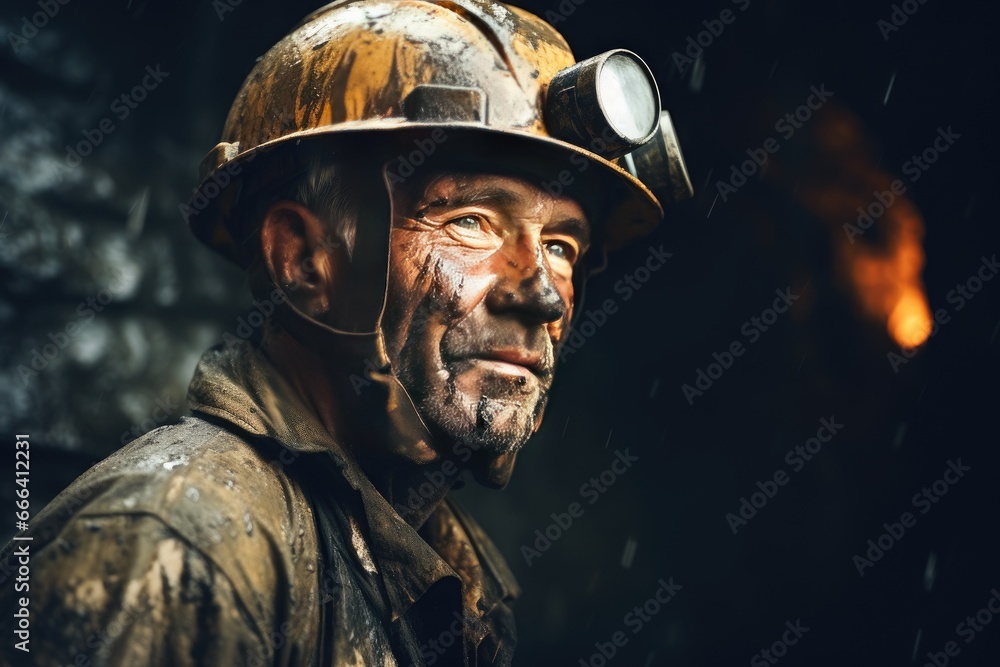Photograph captures the essence of the profession of Miner Photograph captures the essence of the profession of Miner