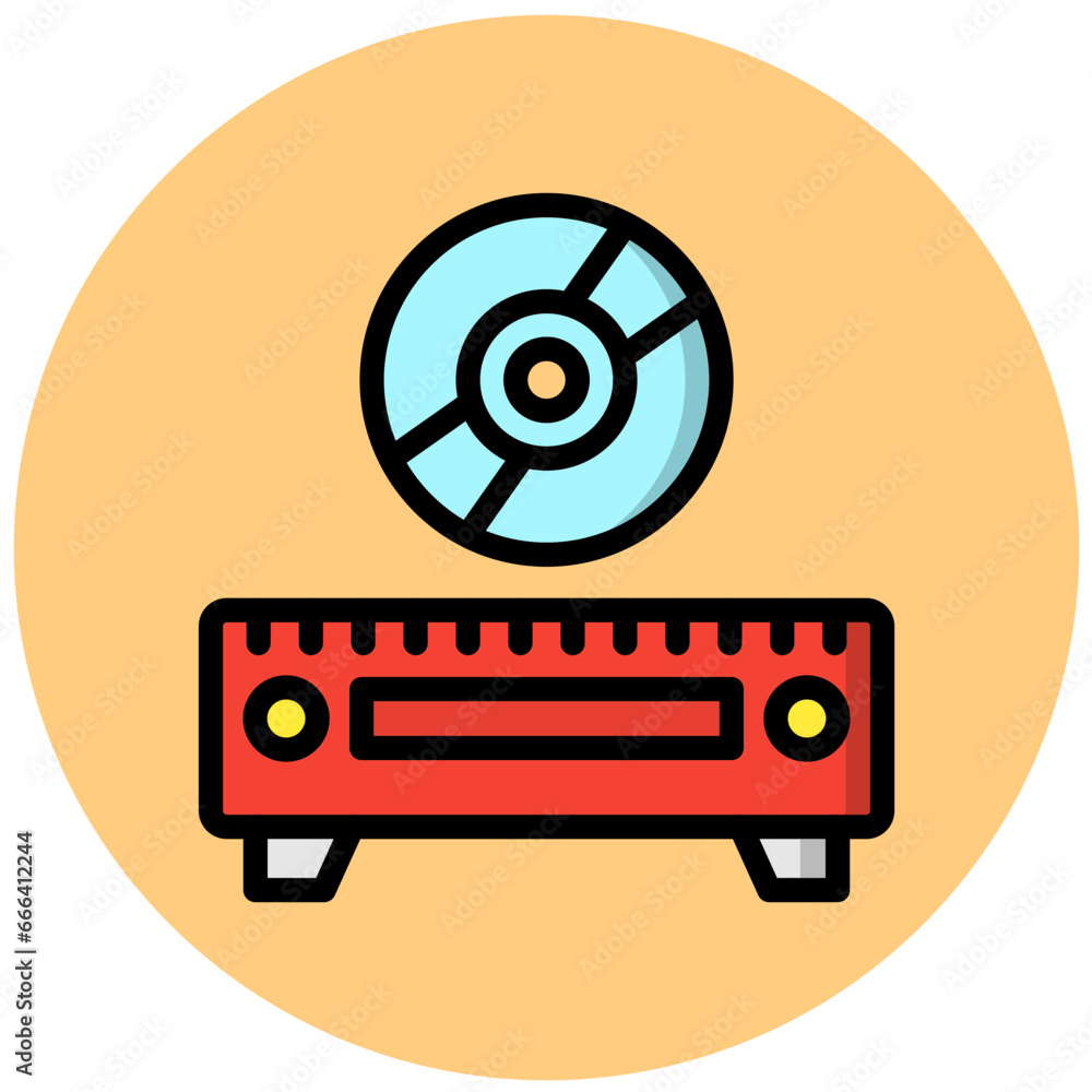 Cd Player Vector Icon Design Illustration Cd Player Vector Icon Design Illustration