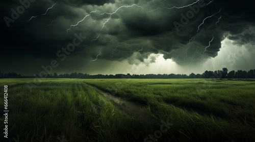 storm over the field