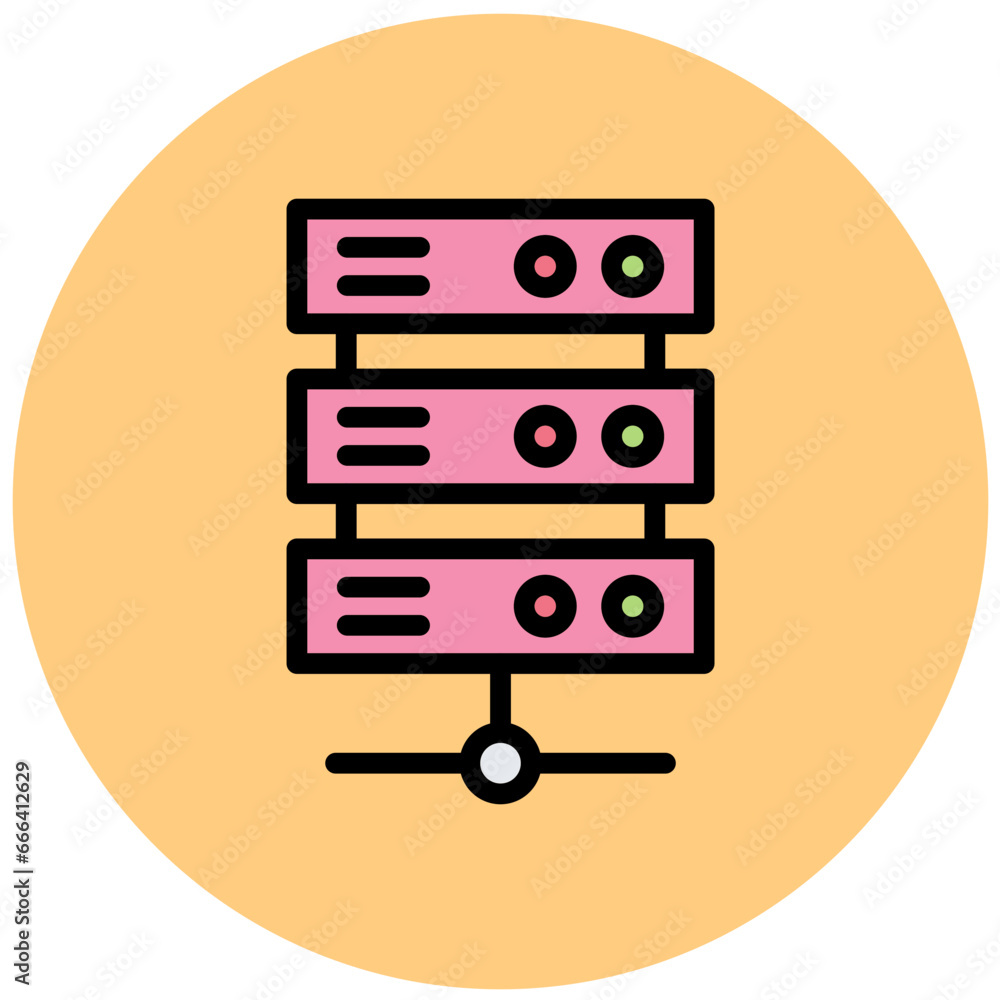 Server Vector Icon Design Illustration Server Vector Icon Design Illustration
