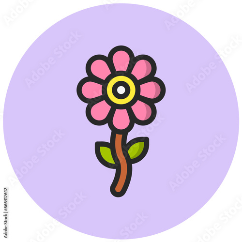 Flower Vector Icon Design Illustration