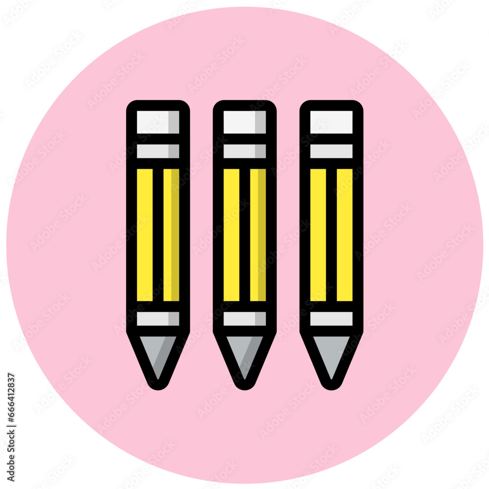 Pencils Vector Icon Design Illustration Pencils Vector Icon Design Illustration