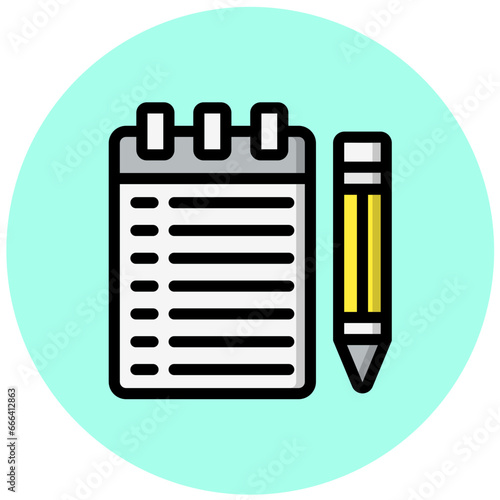 Notebook Vector Icon Design Illustration