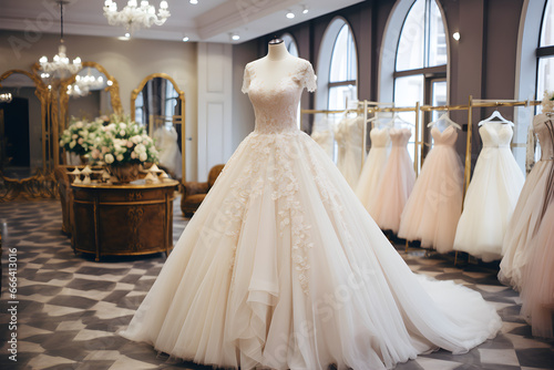 Elegant Collection, Captivating Wedding Dresses in a Boutique