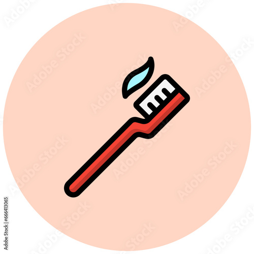 Tooth Brush Vector Icon Design Illustration