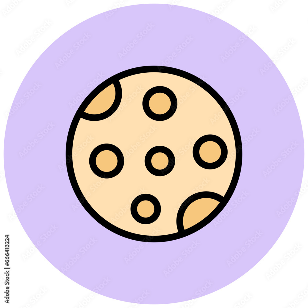 Fototapeta premium Full Moon Vector Icon Design Illustration