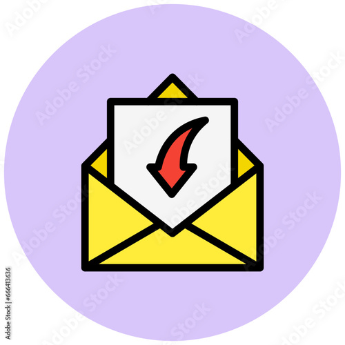Receive Mail Vector Icon Design Illustration