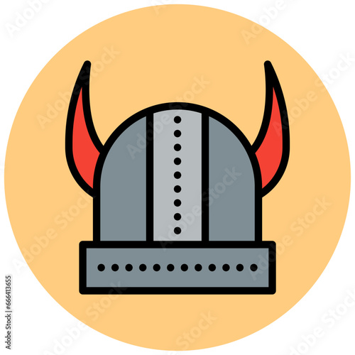 Viking helmet Vector Icon Design Illustration