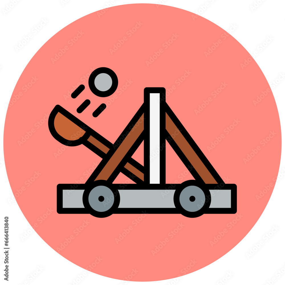 Catapult Vector Icon Design Illustration Catapult Vector Icon Design Illustration