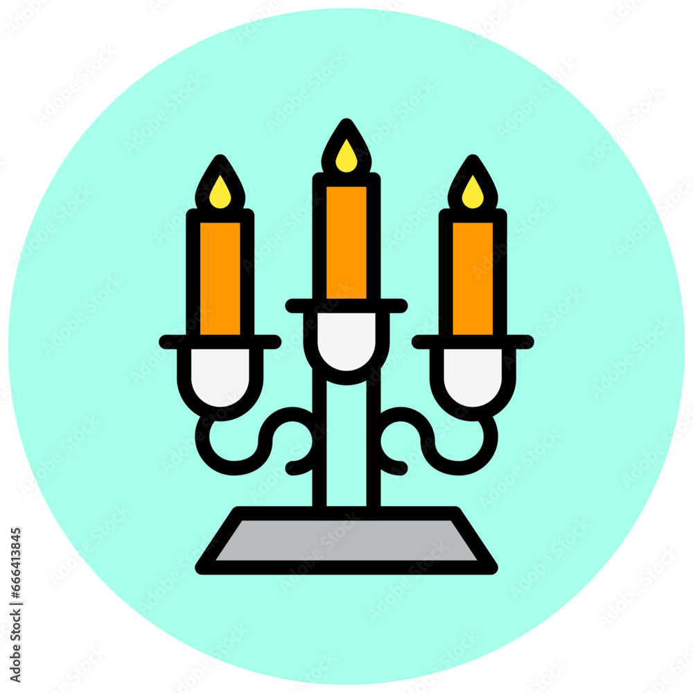 Candlestick Vector Icon Design Illustration Candlestick Vector Icon Design Illustration